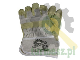 Rękawice robocze ochronne wzmocnione skórą licową RLCJ ( sprzedawane po 12 )