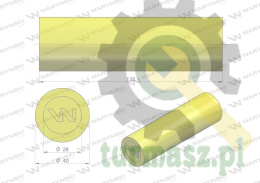 Amortyzator poliuretanowy walec 40x135 WARYŃSKI ( sprzedawane po 4 )
