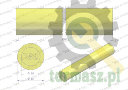 Amortyzator poliuretanowy walec 40x230 WARYŃSKI ( sprzedawane po 4 )