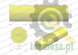 Amortyzator poliuretanowy walec 42x150 WARYŃSKI ( sprzedawane po 4 )
