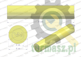 Amortyzator poliuretanowy walec 44x220 WARYŃSKI ( sprzedawane po 4 )
