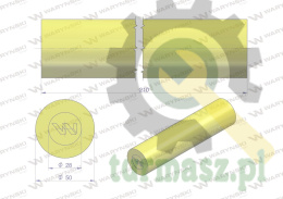 Amortyzator poliuretanowy walec 50x210 WARYŃSKI ( sprzedawane po 4 )