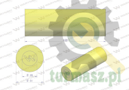 Amortyzator poliuretanowy walec 51x150 WARYŃSKI ( sprzedawane po 4 )