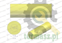 Amortyzator poliuretanowy walec 54x160 WARYŃSKI ( sprzedawane po 4 )