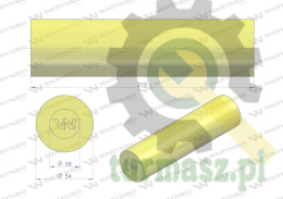 Amortyzator poliuretanowy walec 54x210 WARYŃSKI ( sprzedawane po 4 )