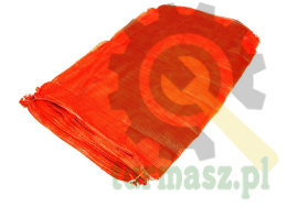 Worek PP ażurowy 50kg oranż (leno mesh) ( pakowane po 50 szt.)