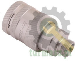 Szybkozłącze hydrauliczne gniazdo z eliminatorem ciśnienia M18x1.5 gwint zew. EURO PUSH-PULL (9100818G) (ISO 7241-A) Waryński