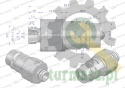 Szybkozłącze hydrauliczne wtyczka M14x1.5 gwint zewnętrzny EURO (ISO 7241-A) z eliminatorem ciśnienia Waryński