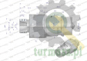 Szybkozłącze hydrauliczne wtyczka M16x1.5 gwint zewnętrzny EURO (9100816W) (ISO 7241-A) z eliminatorem ciśnienia Waryński