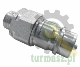 Szybkozłącze hydrauliczne wtyczka M18x1.5 gwint zewnętrzny EURO (9100818W) (ISO 7241-A) Waryński (opakowanie 50szt)
