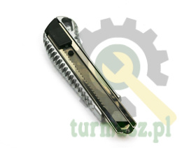 Nożyk łamany w aluminiowej oprawie z ostrzem 18mm (sprzedawany po 24 szt)