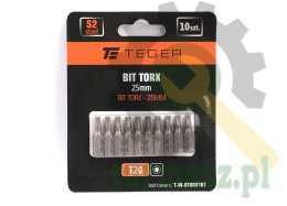 Bit TORX 25 mm/T20 (ZESTAW 10 SZT) / TEGER